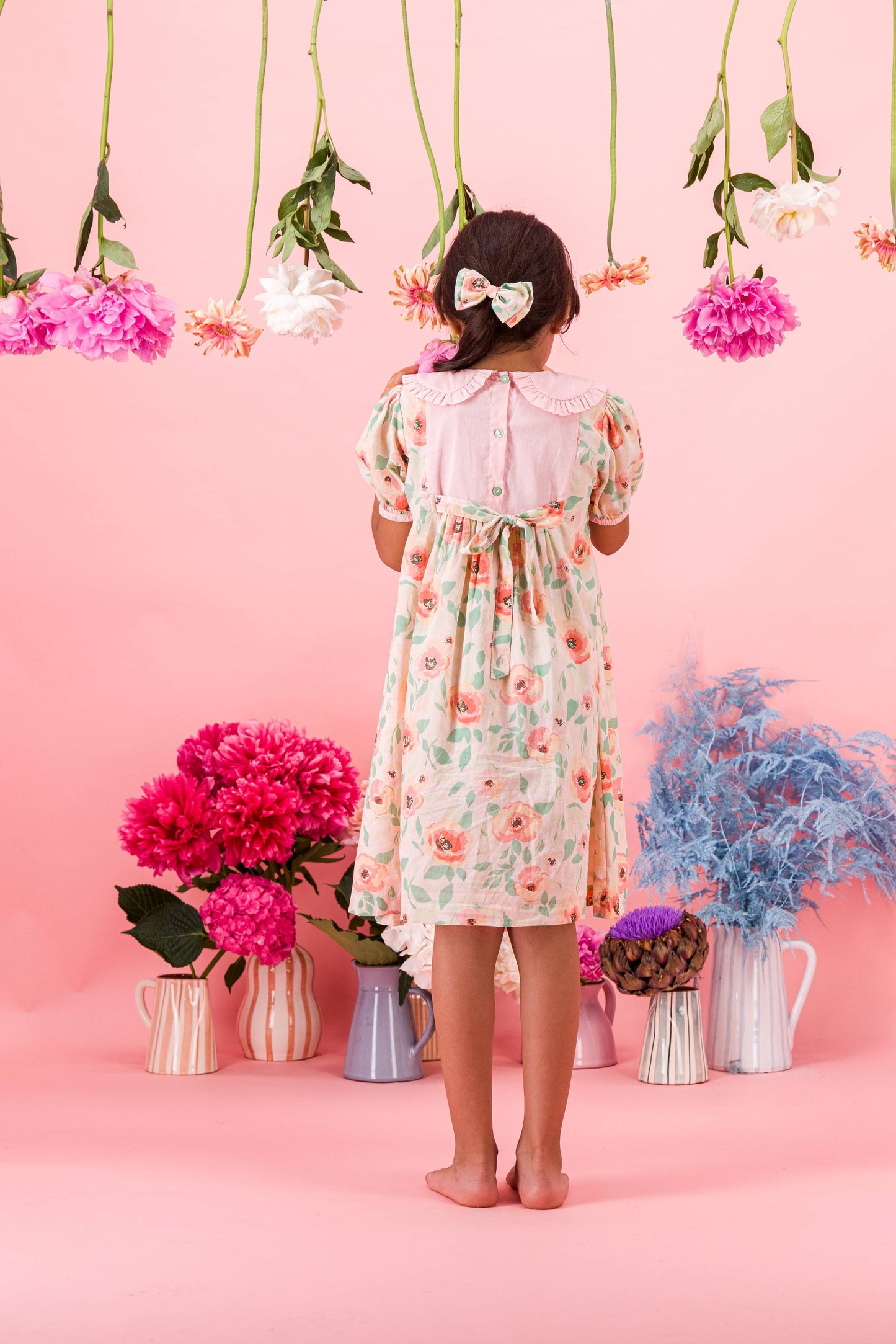 [Bachaa] Ballet Slippers Robe Dress - Poppy Print
