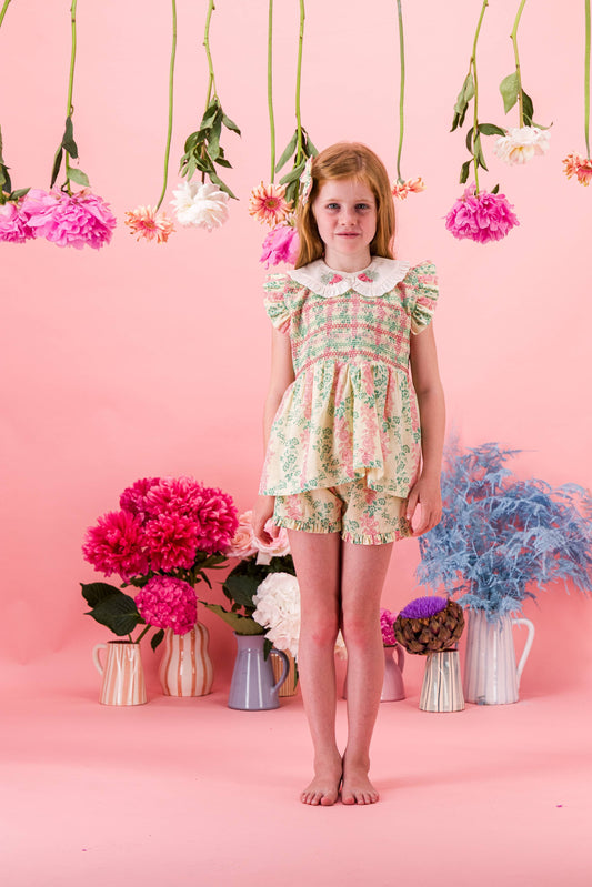 [Bachaa] Sunbeam Blouse & Short Set - Arabesque print