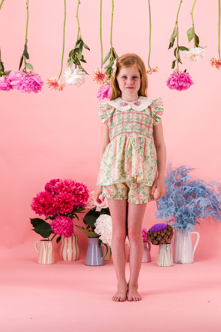 [Bachaa] Sunbeam Blouse & Short Set - Arabesque print