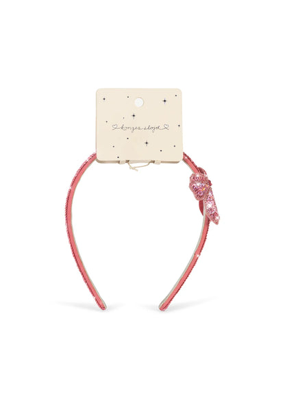[Konges Slojd]Sequin Bow Hair Brace - Rapture Rose