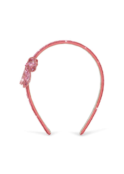 [Konges Slojd]Sequin Bow Hair Brace - Rapture Rose