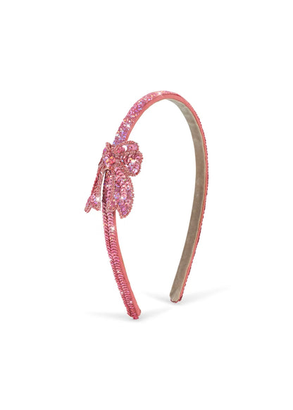 [Konges Slojd]Sequin Bow Hair Brace - Rapture Rose