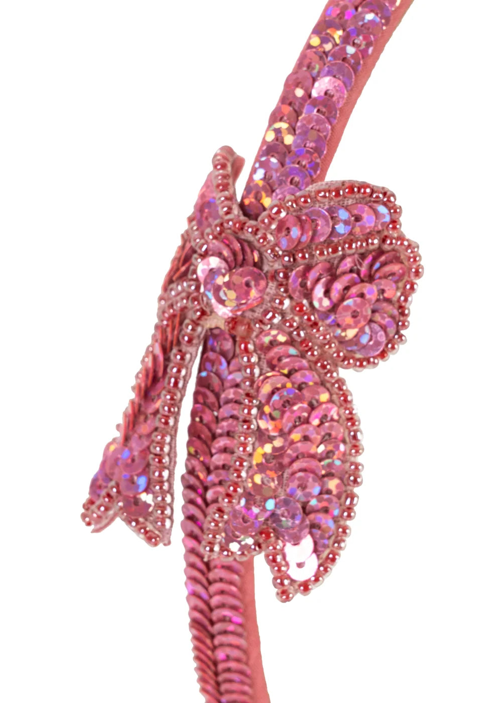 [Konges Slojd]Sequin Bow Hair Brace - Rapture Rose