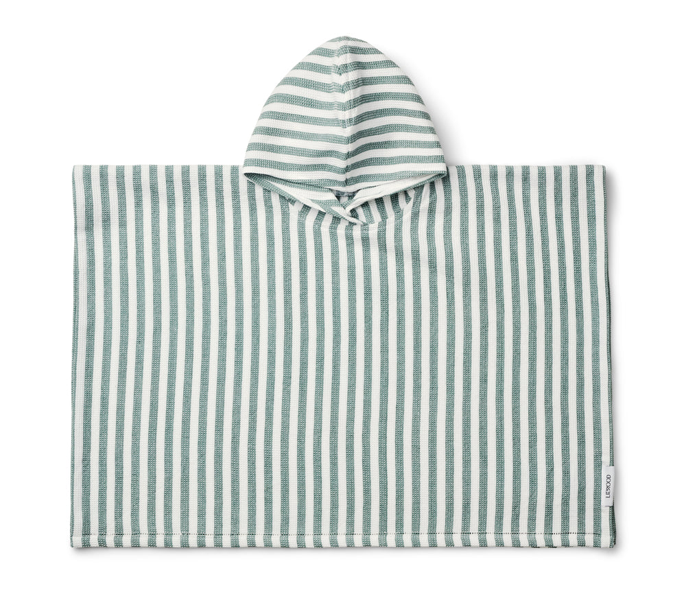 [Liewood] Paco Junior Poncho - Y/D Stripes Peppermint / White