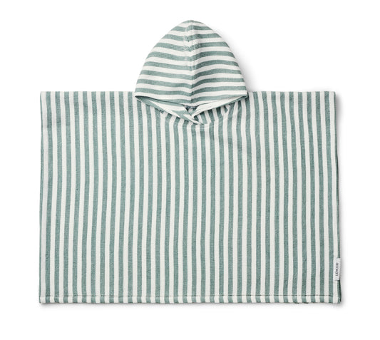 [Liewood] Paco Junior Poncho - Y/D Stripes Peppermint / White