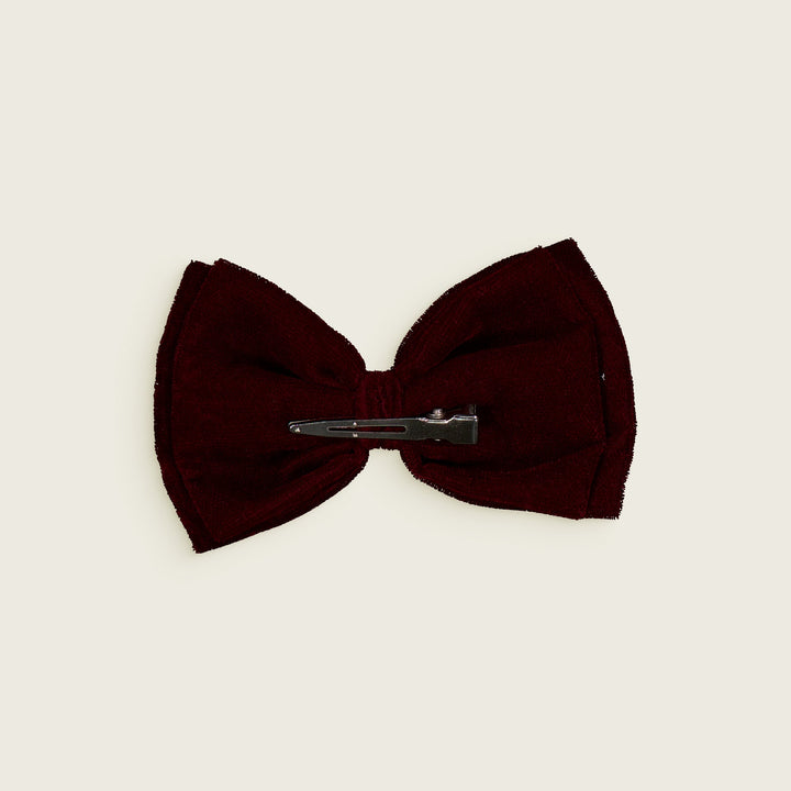 [Bachaa] Papillon Hair Clip - Burgundy