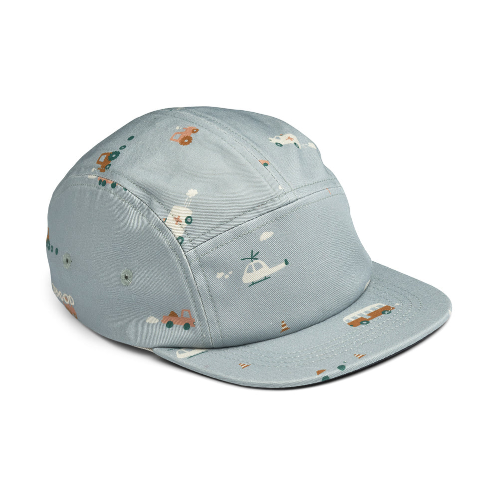 [Liewood] Rory Cap - Vehicles / Dove Blue