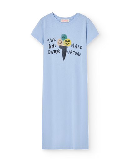[TAO] Soft Blue Icecream Gorilla Maxi Dress
