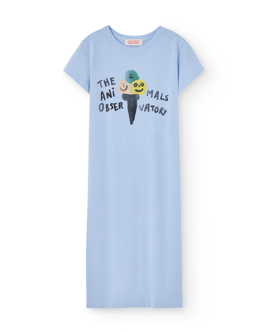 [TAO] Soft Blue Icecream Gorilla Maxi Dress