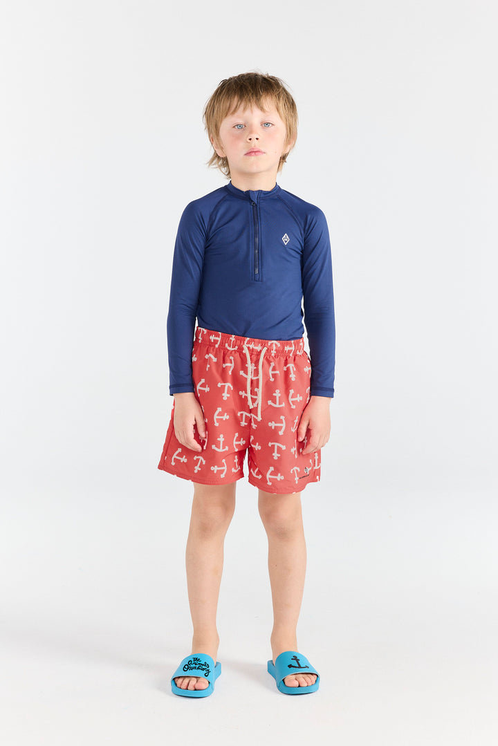 [TAO] Deer Kid Swim Top - Deep Blue