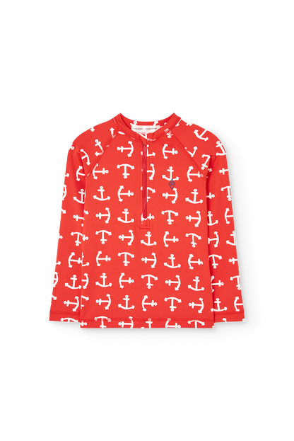 [TAO] Deer Kid Swim Top - Red