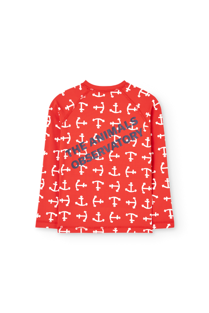 [TAO] Deer Kid Swim Top - Red