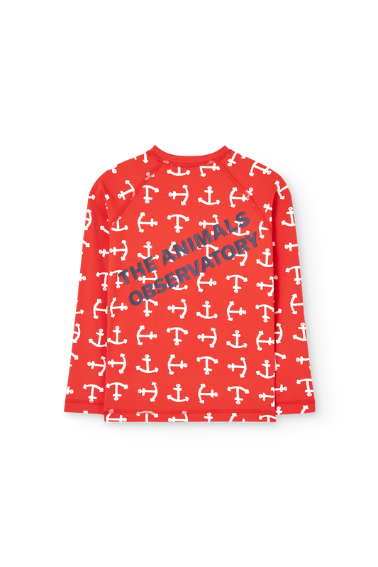 [TAO] Deer Kid Swim Top - Red