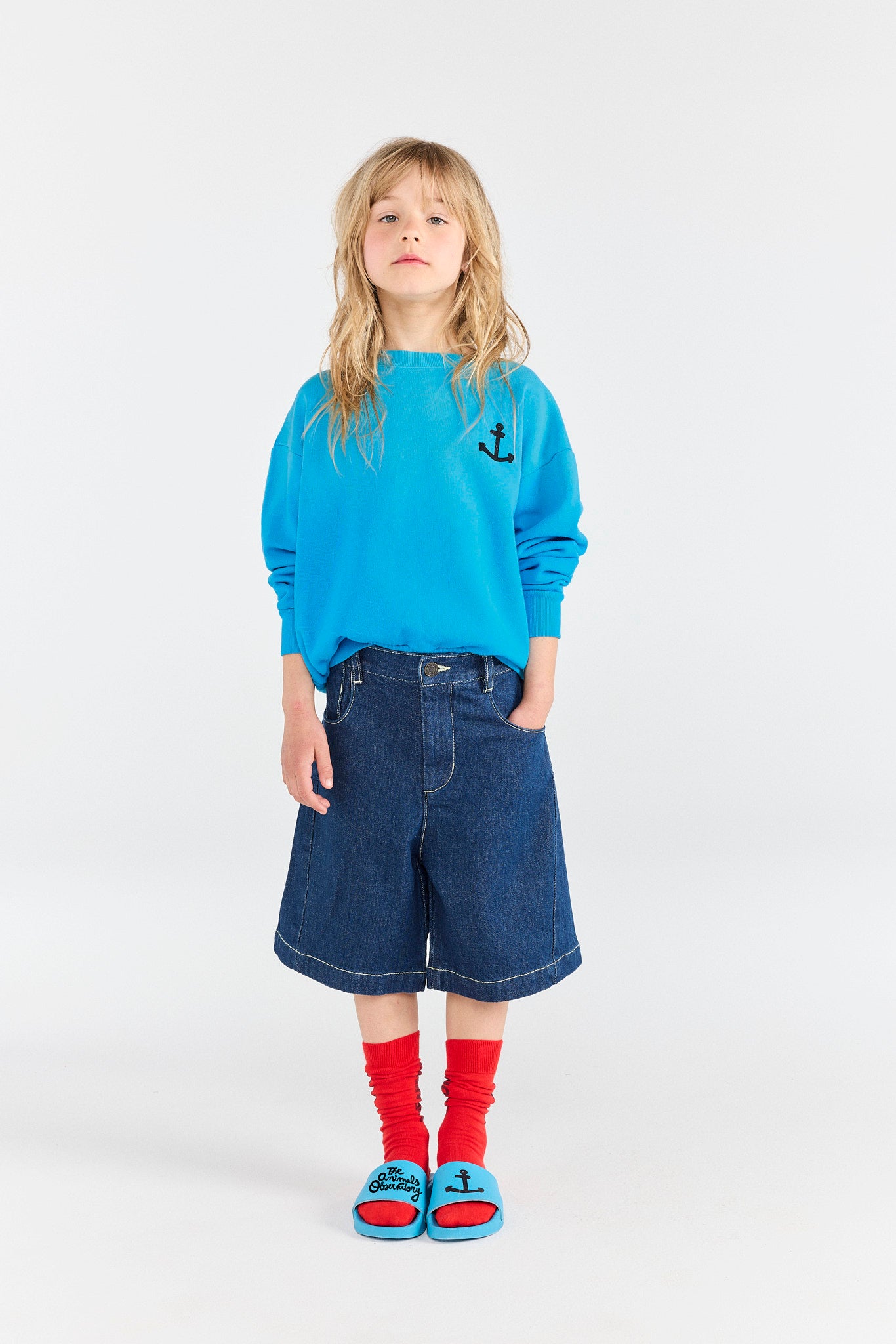 [TAO] Muntjac Kid Denim Shorts - Blue