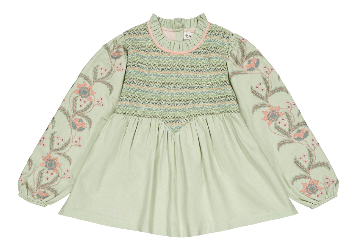 [Bachaa]Serenade Blouse / Short Dress - Fog Green