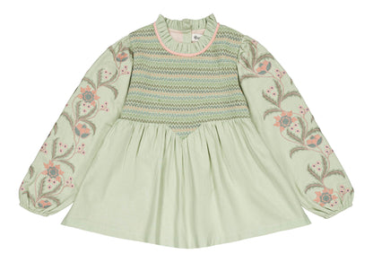 [Bachaa]Serenade Blouse / Short Dress - Fog Green