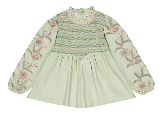 [Bachaa]Serenade Blouse / Short Dress - Fog Green