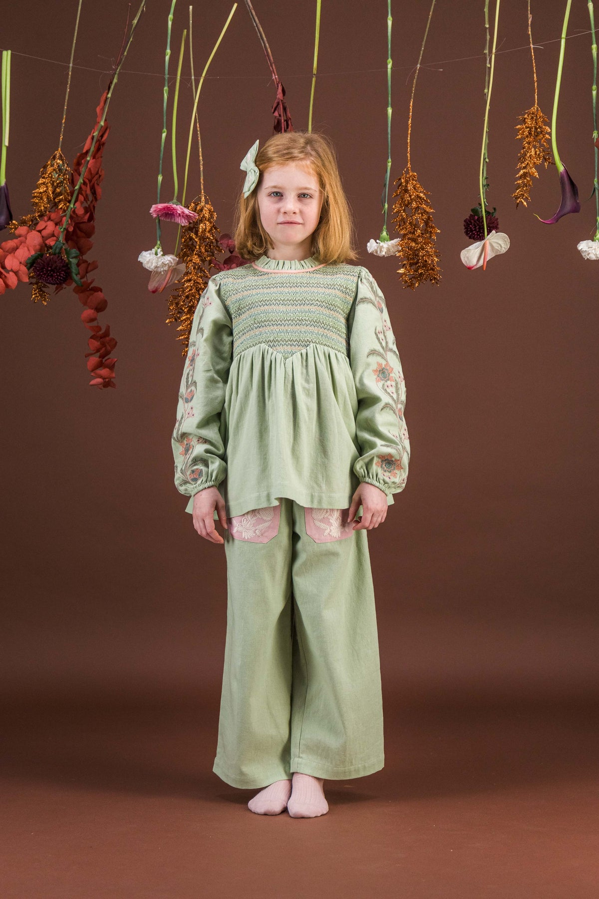 [Bachaa]Serenade Blouse / Short Dress - Fog Green