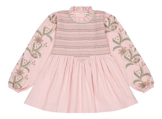 [Bachaa]Songe Blouse / Short Dress -Veiled Pink