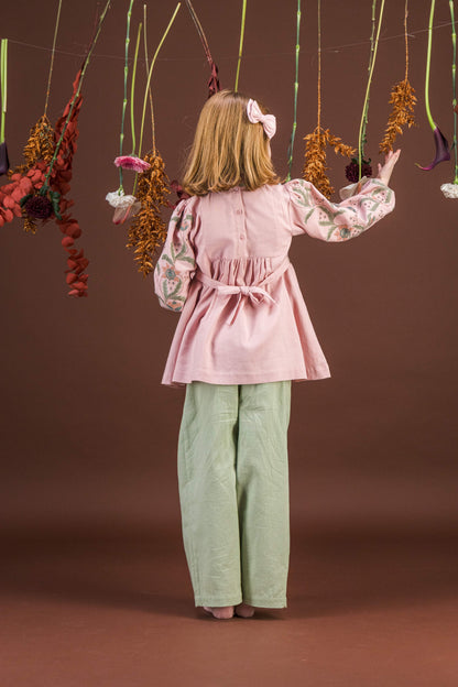 [Bachaa]Songe Blouse / Short Dress -Veiled Pink