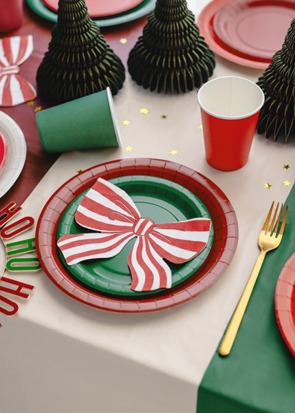 [PartyDeco]Striped Bow Napkins, 16x13 cm