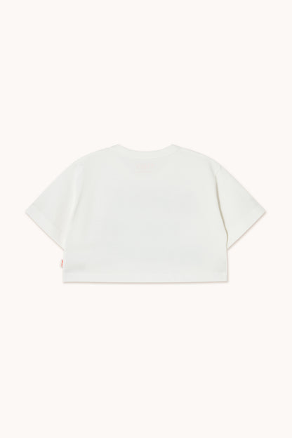 [TINYCOTTONS] The Sun Graphic Crop Tee - Off White