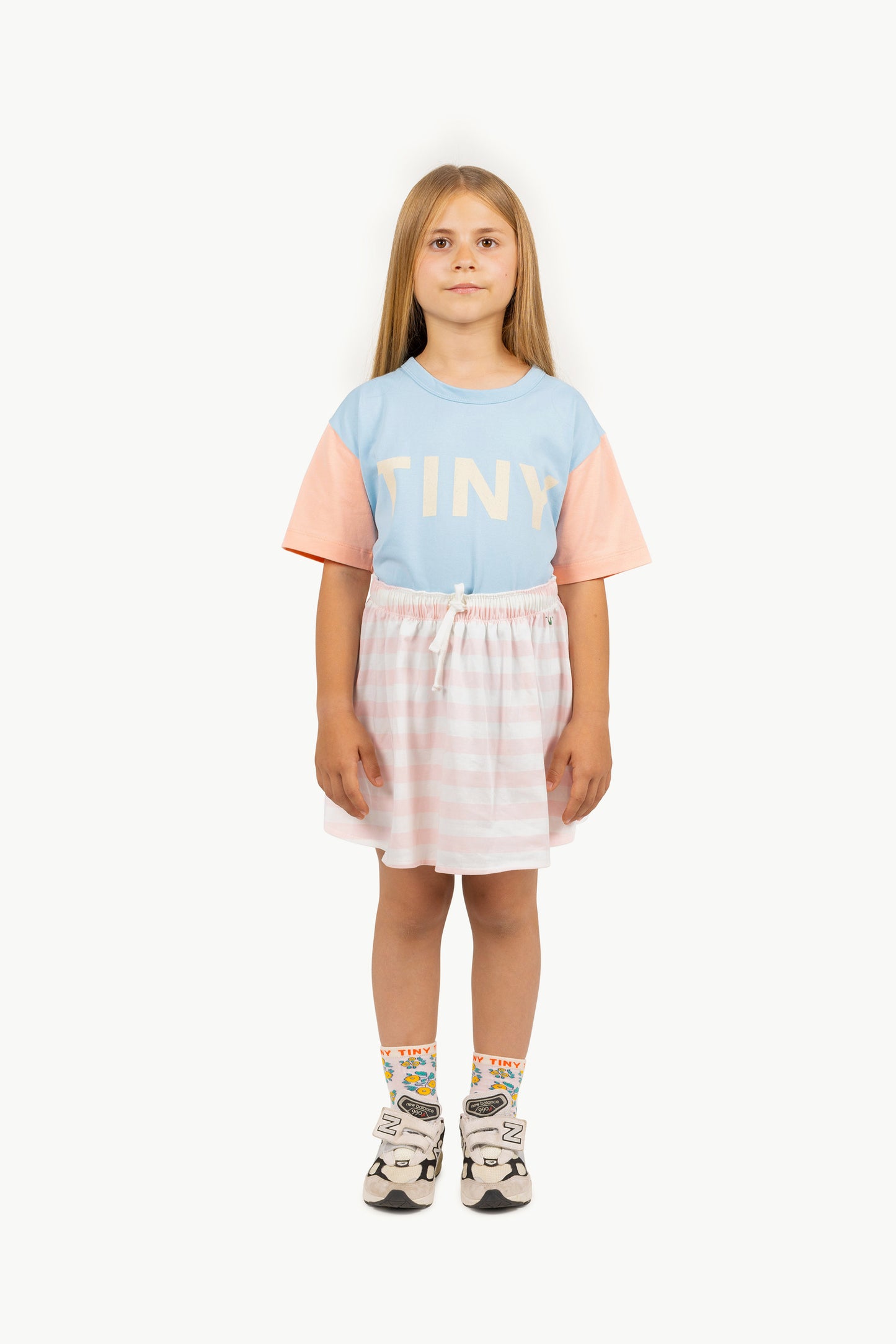 [TINYCOTTONS] Color Block Tee - Dusty Blue