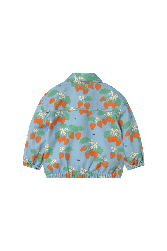 [TINYCOTTONS] Strawberries Jacket - Denim Blue