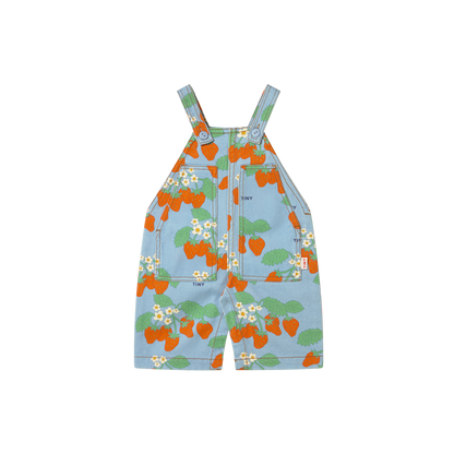[TINYCOTTONS] Baby Strawberries Dungaree - Denim Blue
