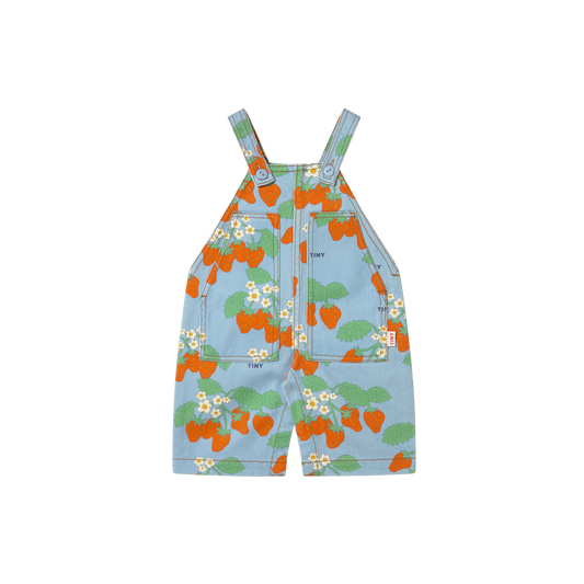 [TINYCOTTONS] Baby Strawberries Dungaree - Denim Blue