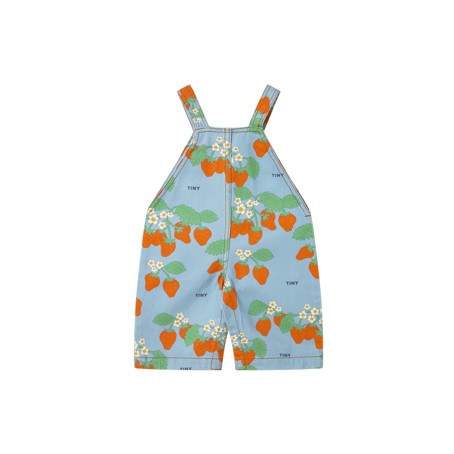 [TINYCOTTONS] Baby Strawberries Dungaree - Denim Blue