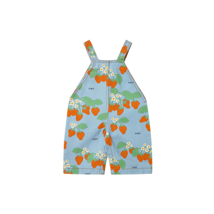 [TINYCOTTONS] Baby Strawberries Dungaree - Denim Blue