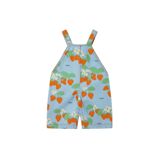 [TINYCOTTONS] Baby Strawberries Dungaree - Denim Blue