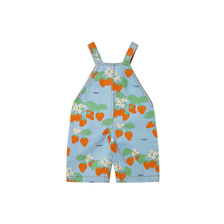 [TINYCOTTONS] Baby Strawberries Dungaree - Denim Blue