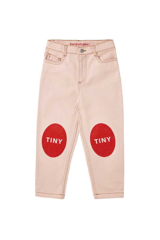 [TINYCOTTONS] Printed Jeans - Pastel Pink