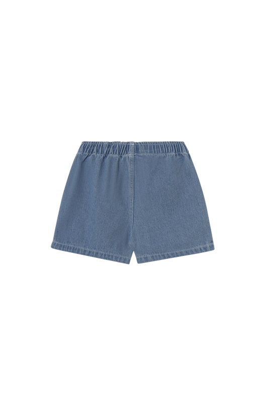 [TINYCOTTONS] Graphic Denim Short - Light Blue