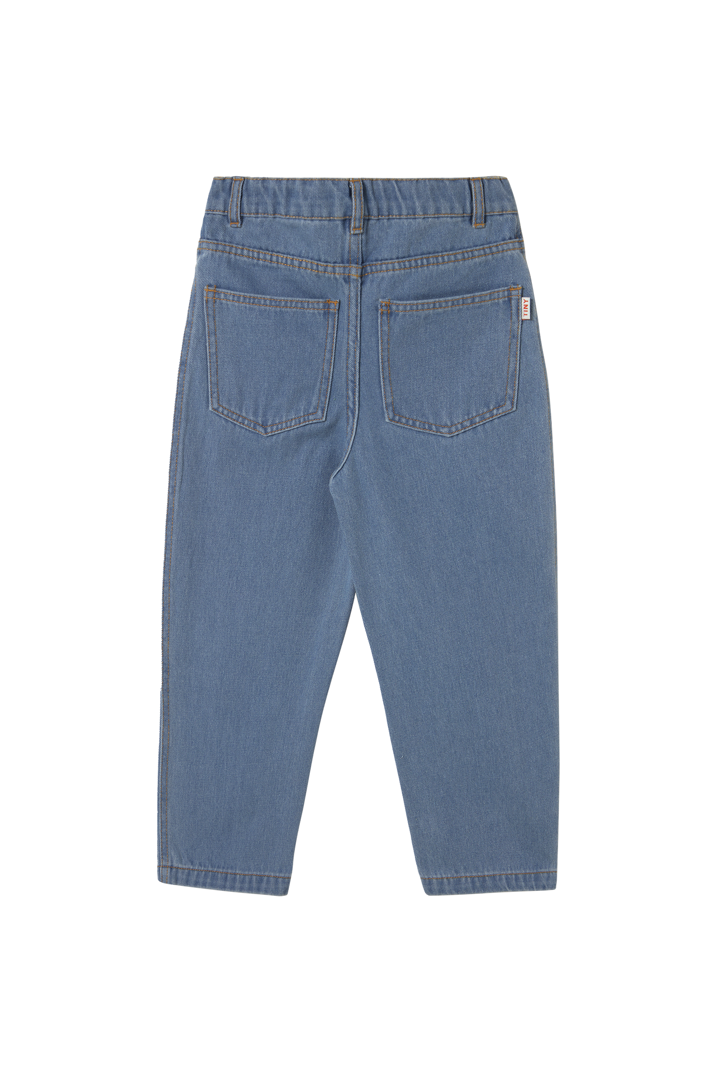 [TINYCOTTONS] Strawberries Embroidered Jeans - Light Blue