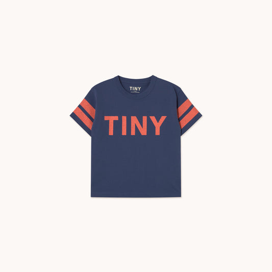 [TINYCOTTONS] Stripes Logo Tee - Light Navy