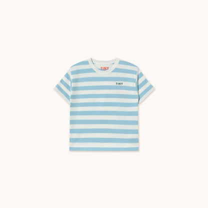[TINYCOTTONS] Stripes Tee - Dusty Blue / Off White