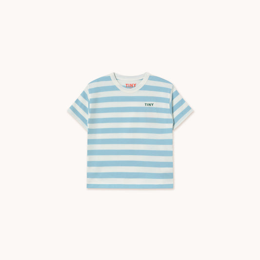 [TINYCOTTONS] Stripes Tee - Dusty Blue / Off White