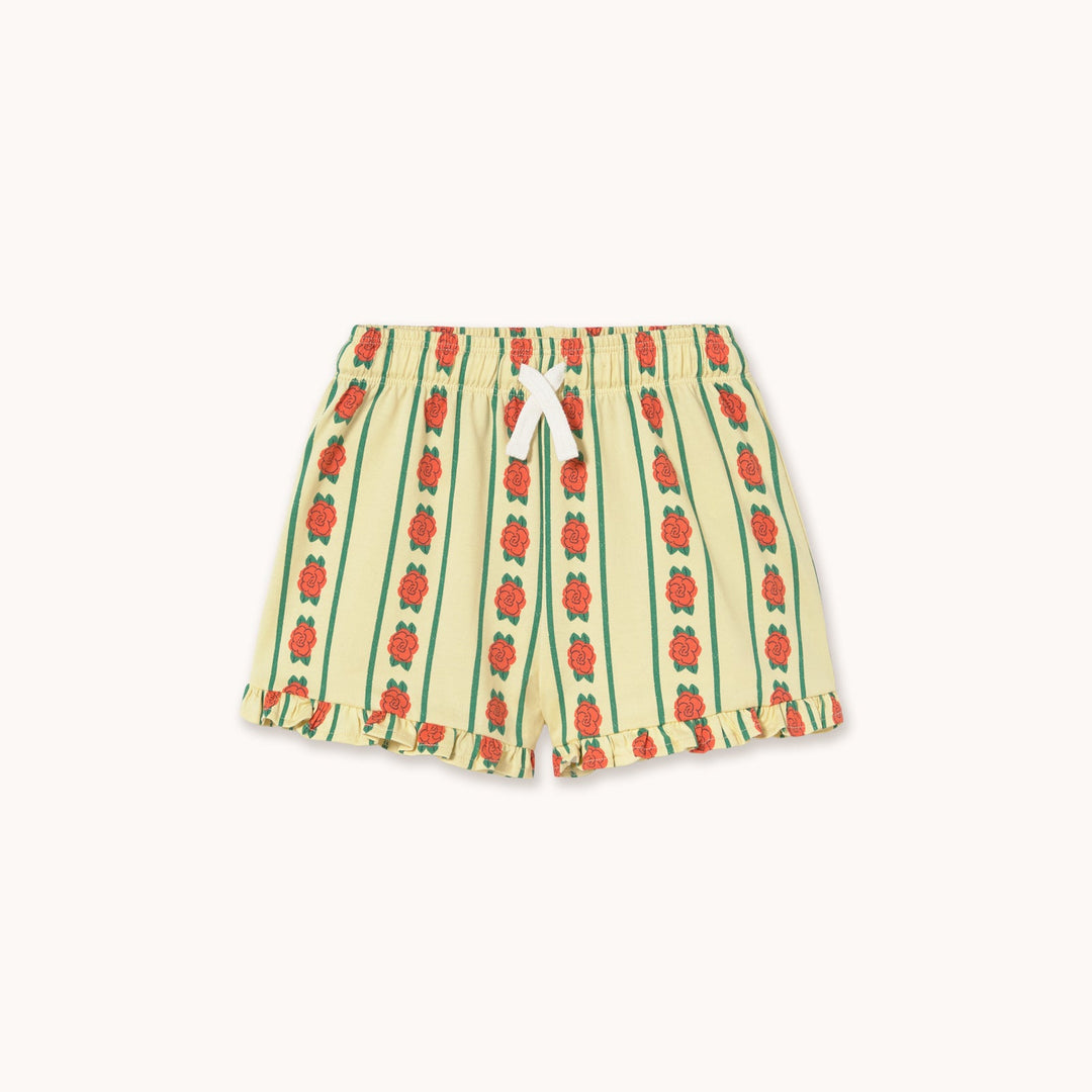 [TINYCOTTONS] Rose Pattern Shorts - Dusty Yellow