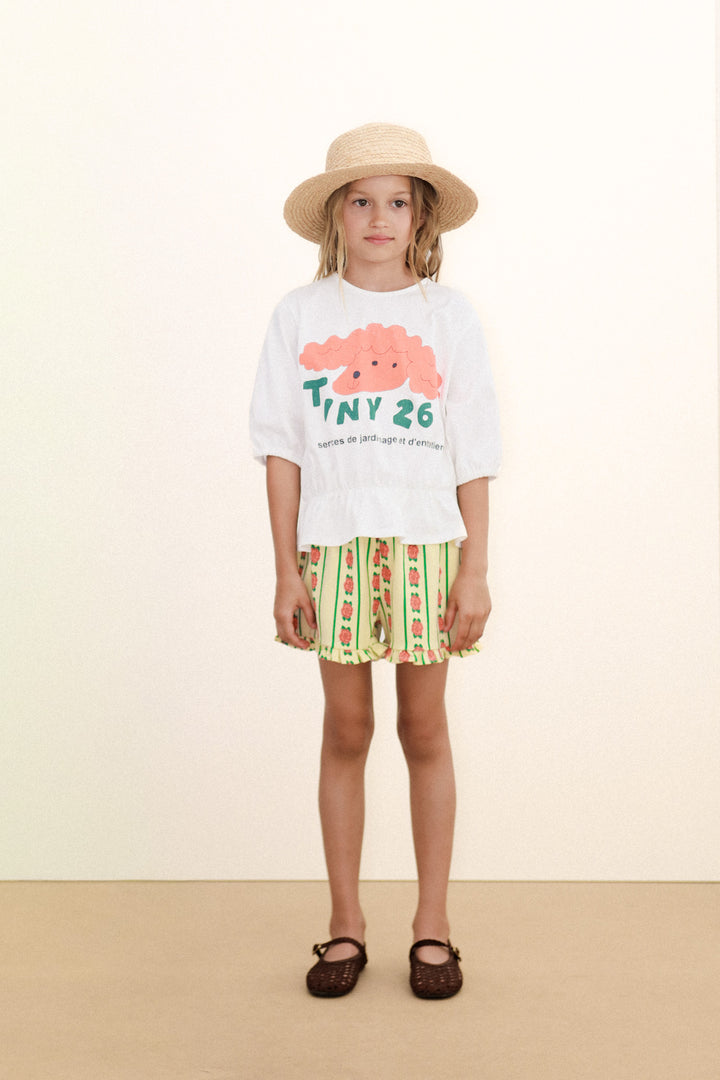 [TINYCOTTONS] Rose Pattern Shorts - Dusty Yellow