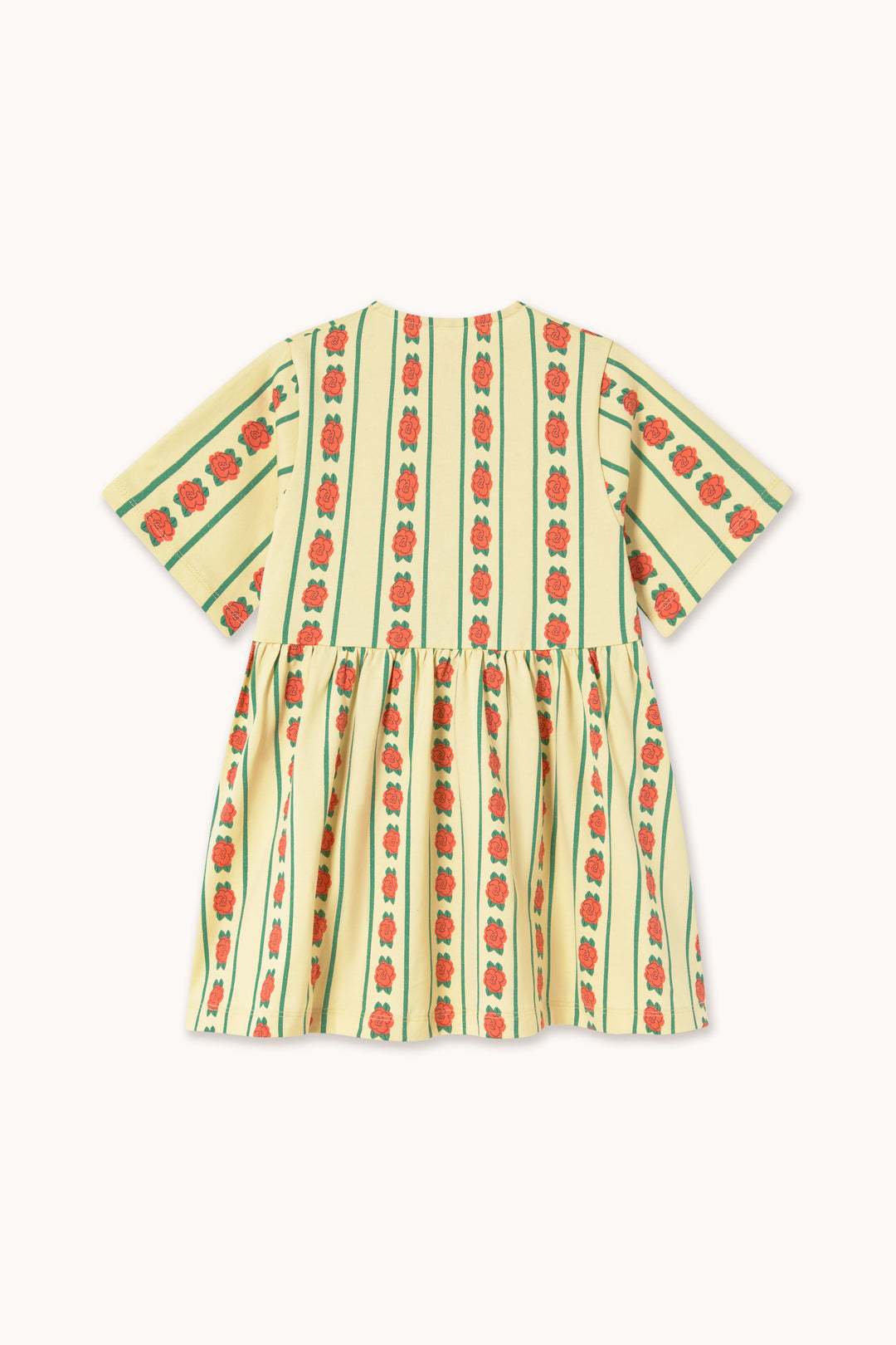 [TINYCOTTONS] Rose Pattern Dress - Dusty Yellow