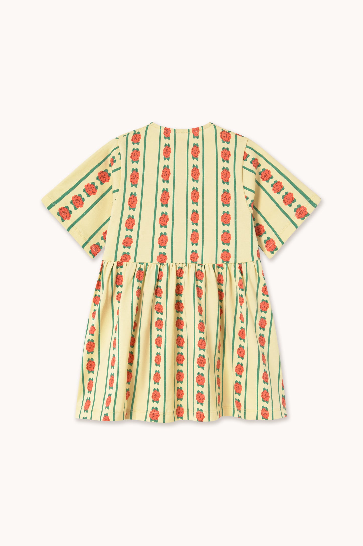 [TINYCOTTONS] Rose Pattern Dress - Dusty Yellow