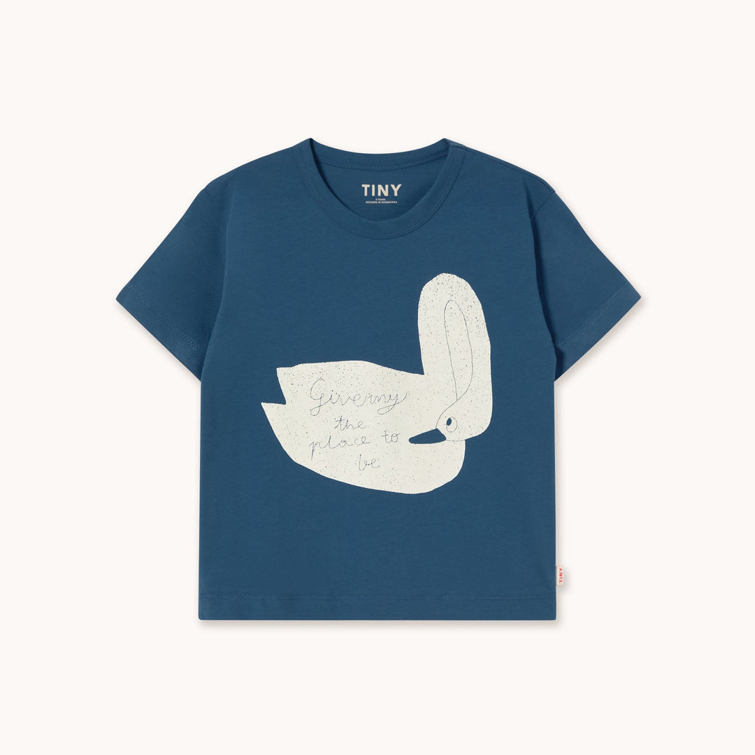 [TINYCOTTONS] Swan Graphic Tee - Light Navy