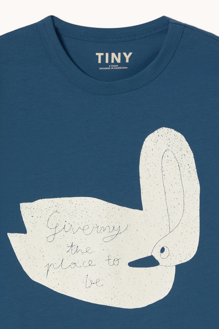 [TINYCOTTONS] Swan Graphic Tee - Light Navy