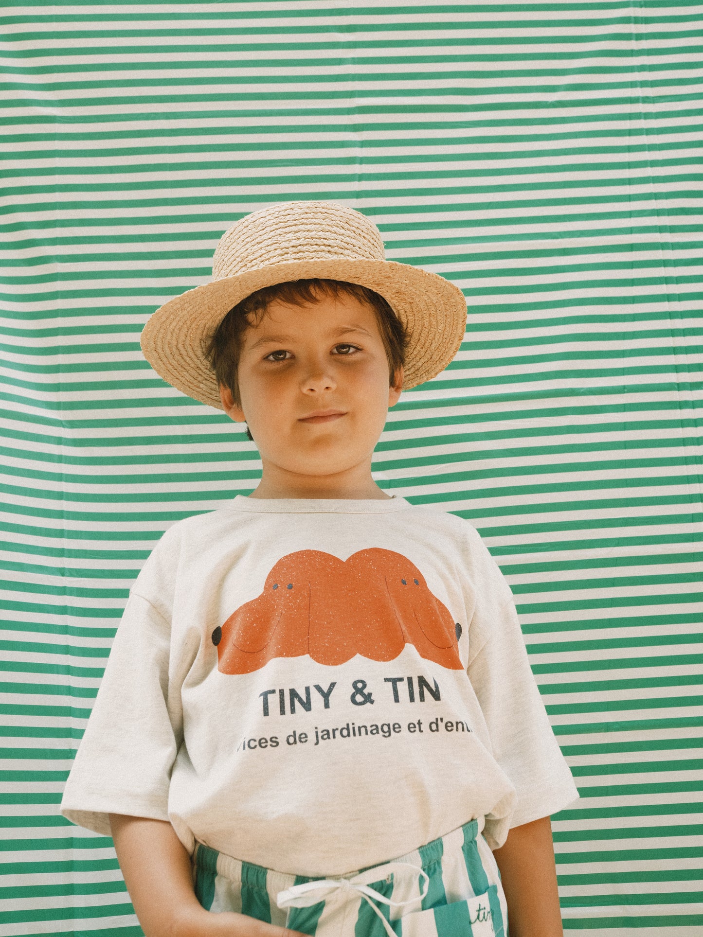 [TINYCOTTONS] TINY&TINY Graphic Tee - Cream Heather