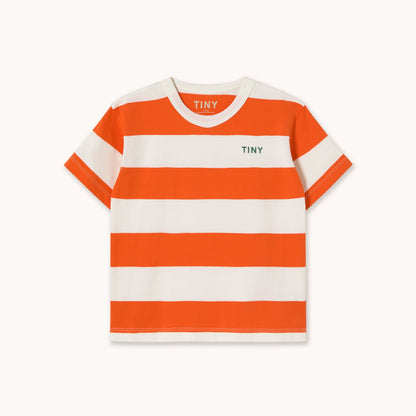 [TINYCOTTONS] Stripes Knit Tee - Summer Red