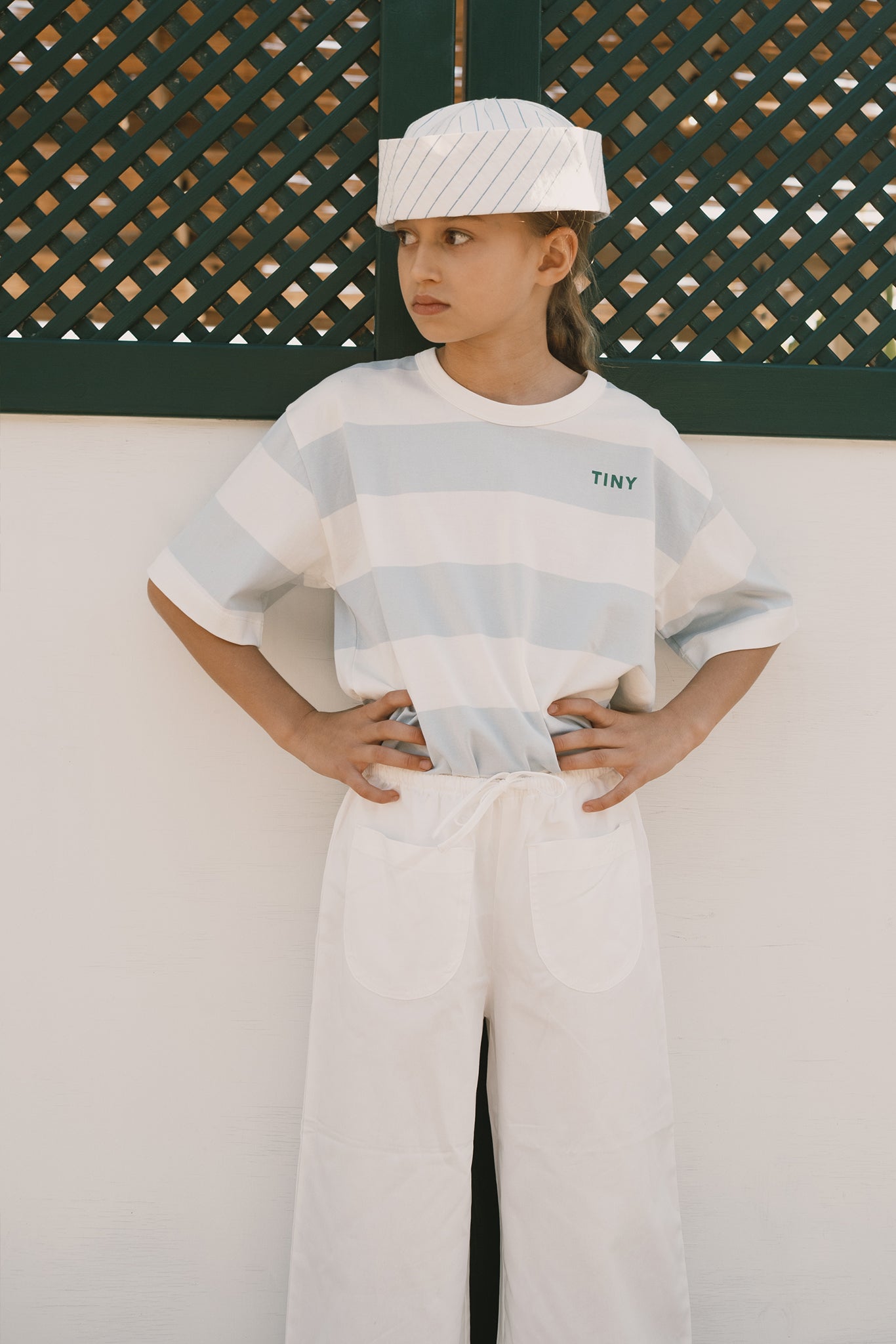 [TINYCOTTONS] Stripes Knit Tee - Washed Blue