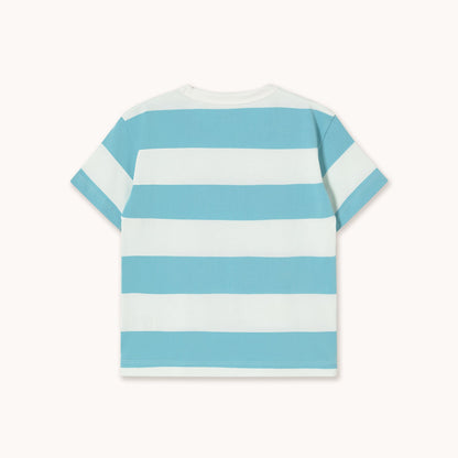 [TINYCOTTONS] Stripes Knit Tee - Light Cyan